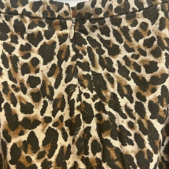 J. Crew Leopard Print Knee Length Pencil Skirt - Picture 7 of 8